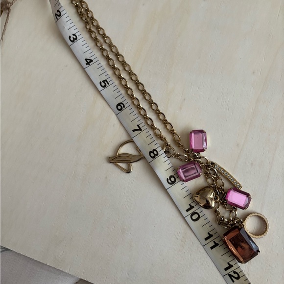 Baby Phat Gold Necklace with Pink Charms - Picture 6 of 6